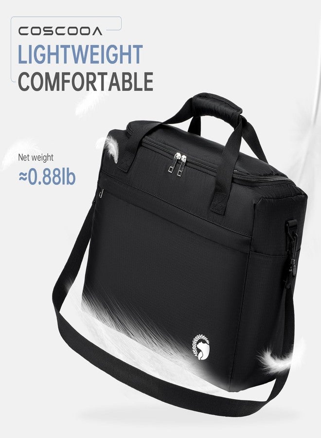 COSCOOA حقيبة سفر COSCOOA مقاس 40×30×20 سم، حقيبة خفيفة الوزن للأغراض الشخصية مناسبة للطائرات، حقيبة يد مقاس 16×12×8 بوصة، حقيبة سفر قابلة للطي سعة 25 لترًا للنساء والرجال، حقيبة سفر مقاومة للماء مناسبة لعطلات نهاية الأسبوع والإقامة الليلية في المستشفى - Image 5